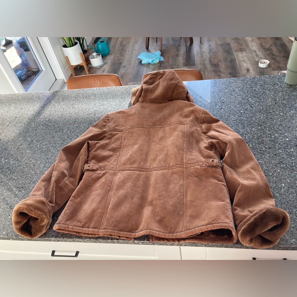 ESPRIT- Shearling vintage Suede jacket - Picture 2 of 6